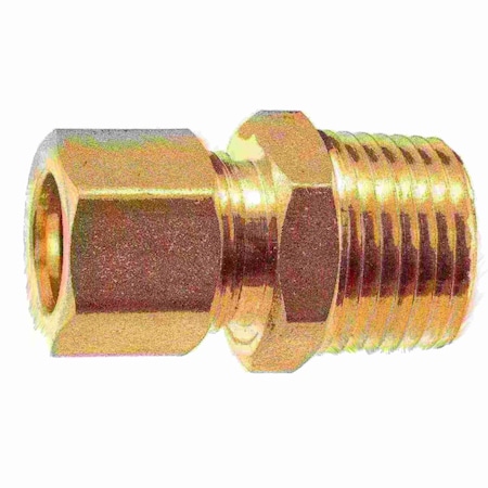 Midwest Fastener 1/2" OD x 1/2MIP Brass Compression Pipe Connectors 2PK 34487